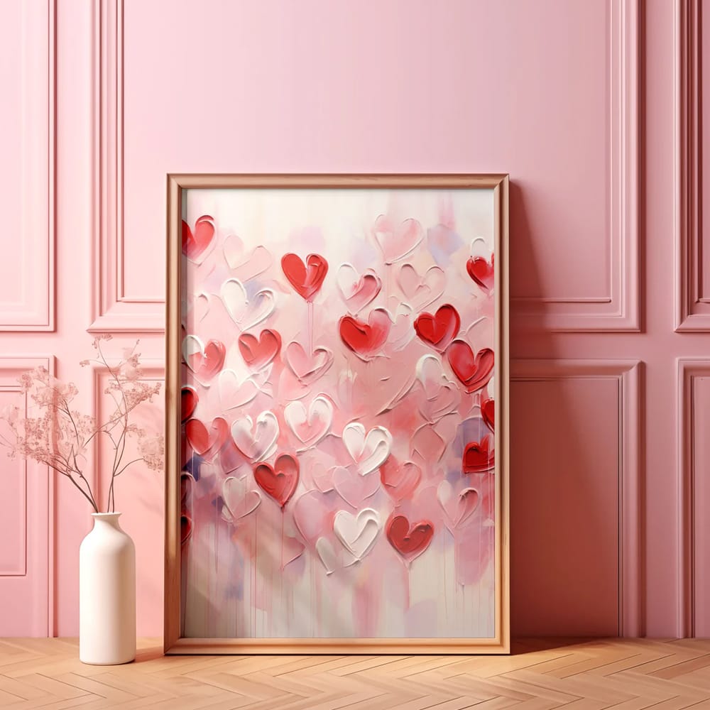 Free Valentine's Day Edition Picture Frame Mockup PSD