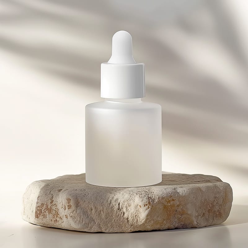 Glass Cosmetic Dropper Bottle Mockup PSD