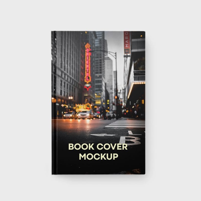 Glossy Book Cover Mockup PSD