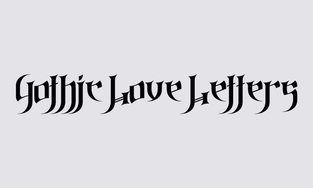 Gothic Love Letters Font
