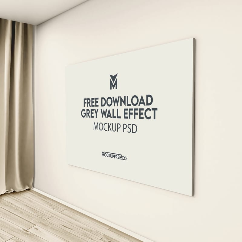 Grey Wall Effect Mockup PSD