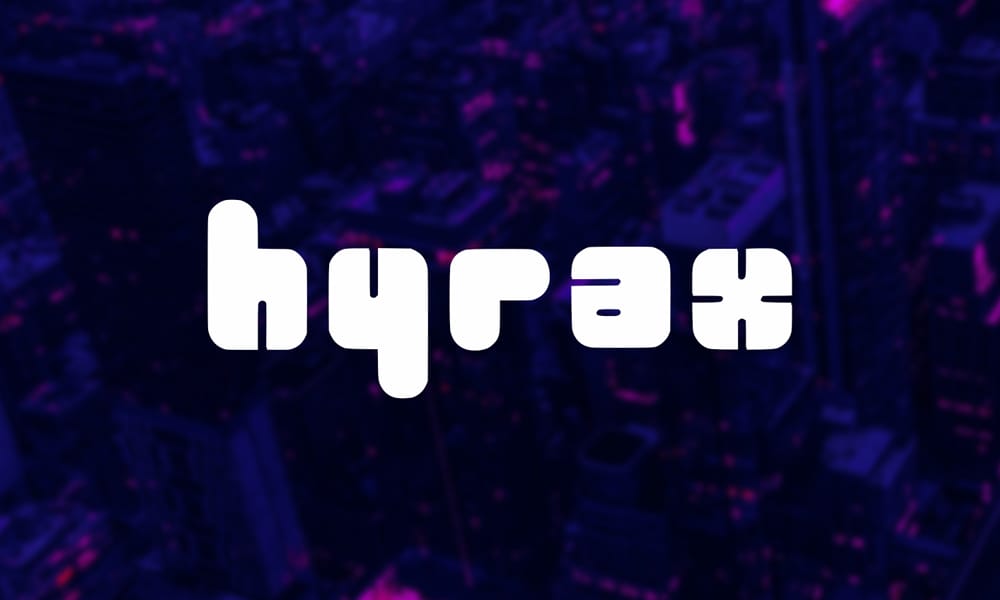 The Hyrax font, a futuristic and stylized free thick font.