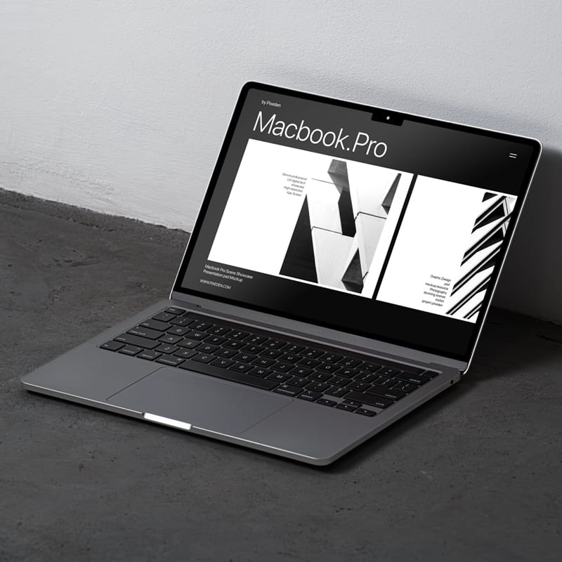 Macbook Pro Mockup Showcase Screen PSD