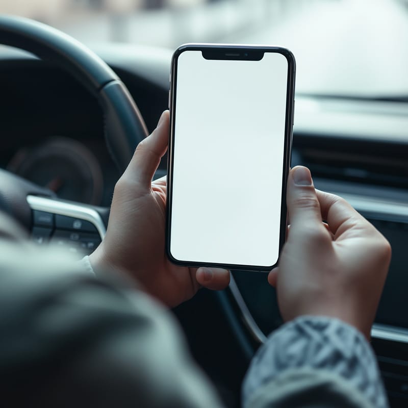 Man Holding an iPhone 11 Pro Mockup PSD