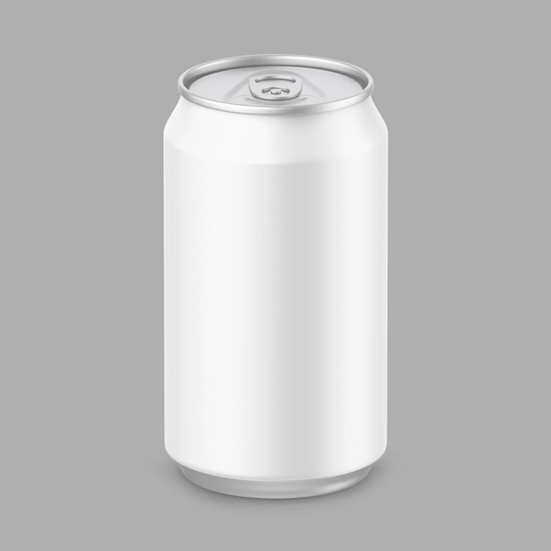 Matte Soda Can Mockup PSD