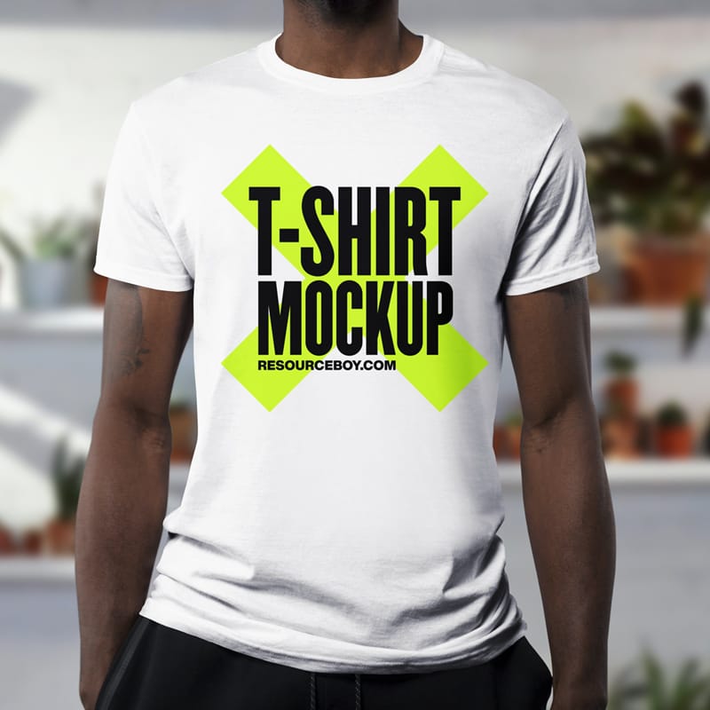 Men’s T-Shirt Mockup Template PSD