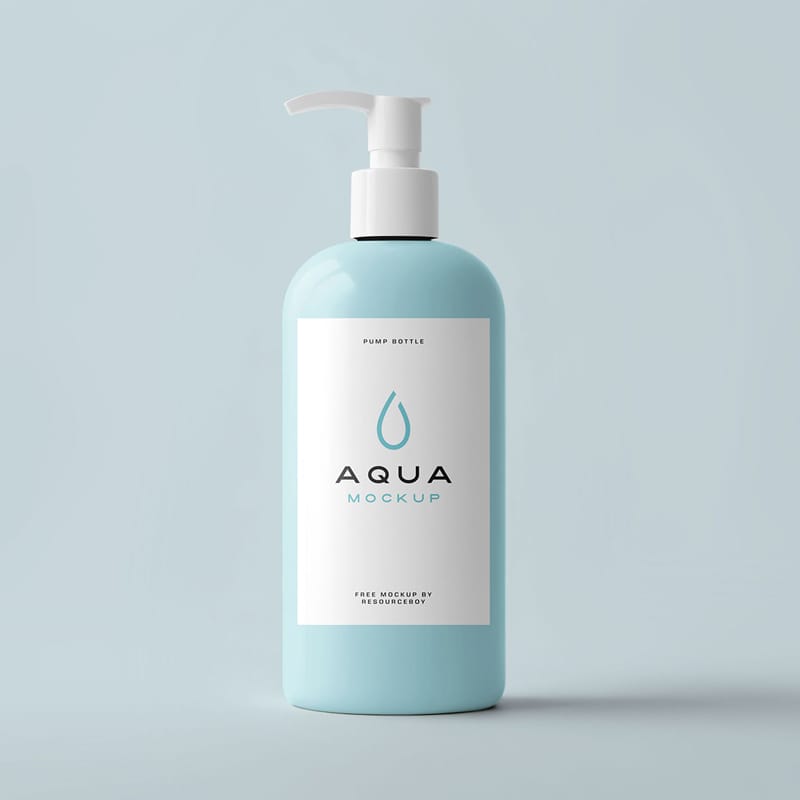 Minimal Pump Bottle Mockup PSD