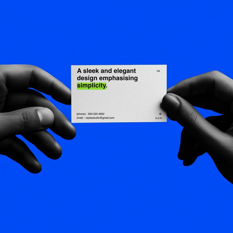 Minimalist Business Card Mockup Template PSD