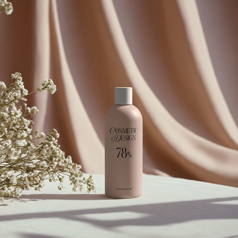 Minimalist Cosmetic Bottle Mockup PSD
