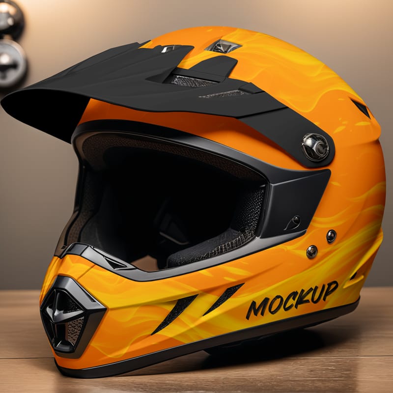 Motorcycle Helmet Mockup PSD