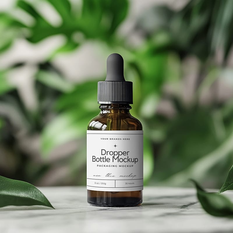 Natural Skin Care Bottle Mockup PSD