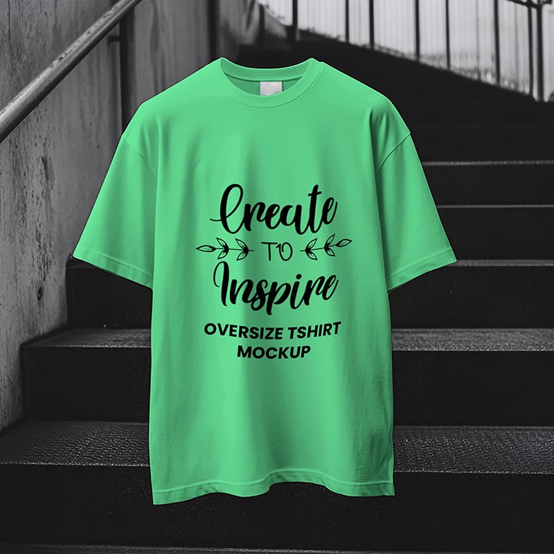 Oversize T-shirt Mockup Design PSD