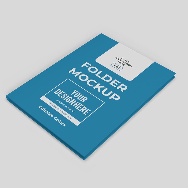 Paper File Folder Mockup Template PSD