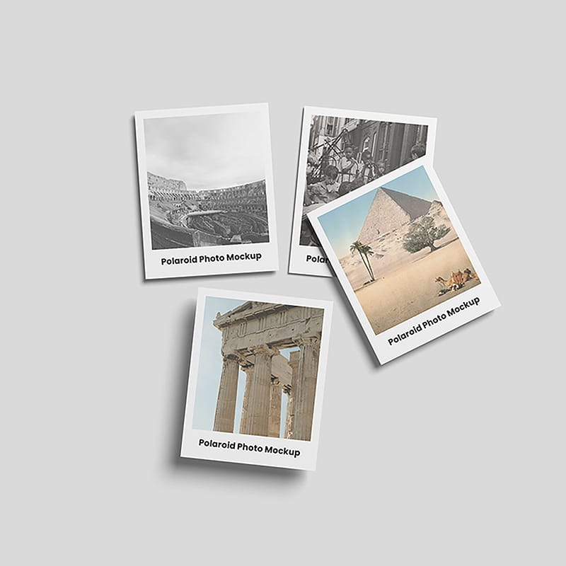 Polaroid Photo Mockup Template PSD