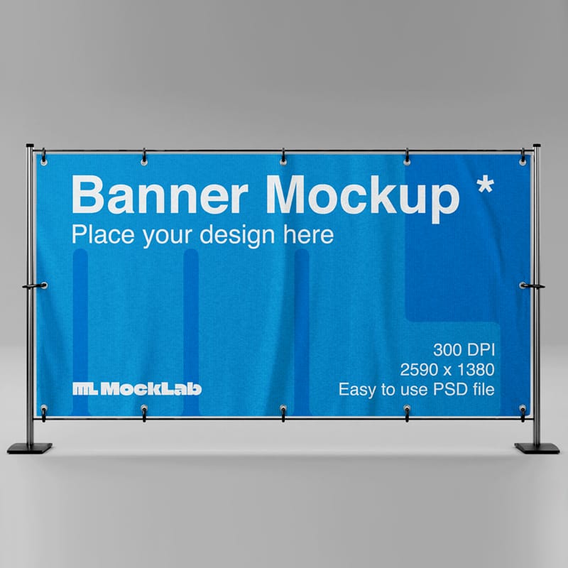 Premium Banner Mockup PSD