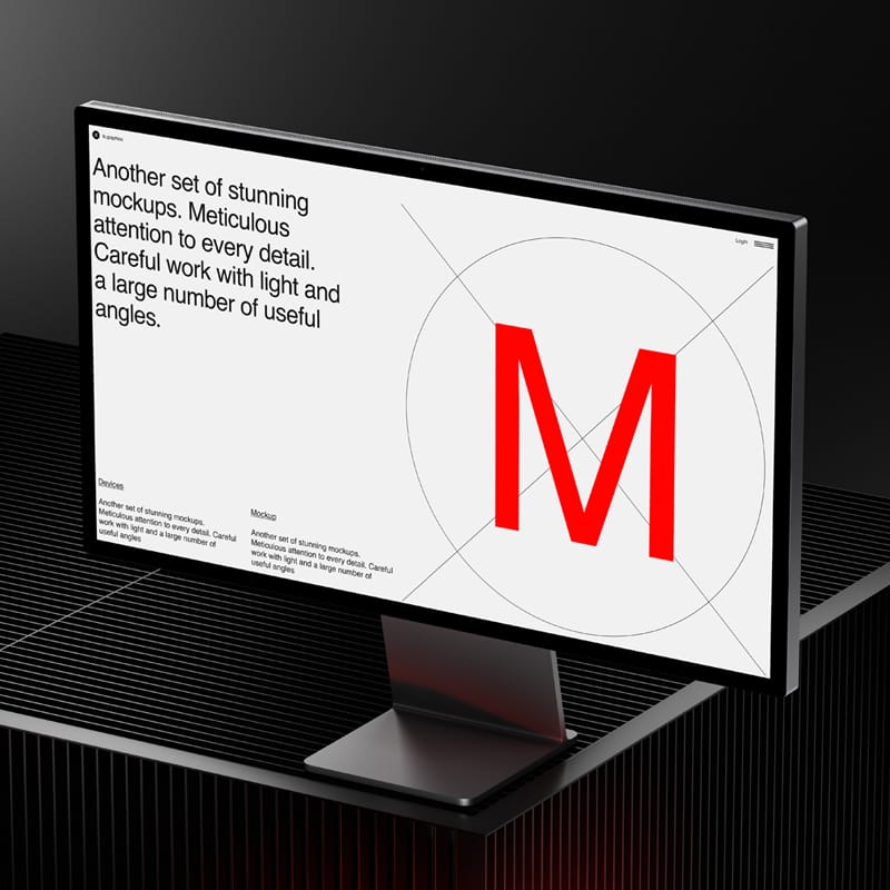 Realistic iMac 24-Inch Mockup PSD