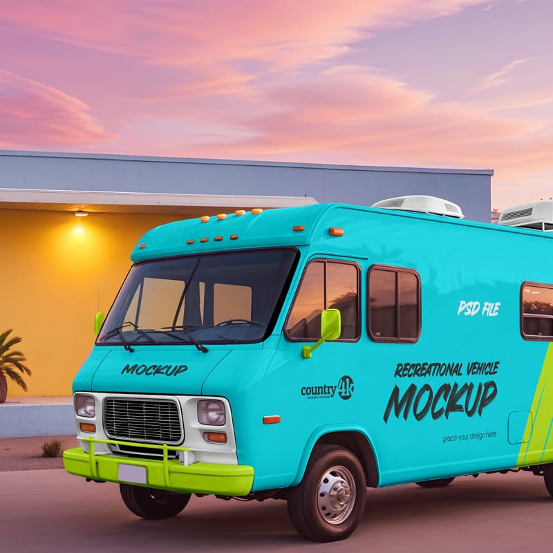 Recreational Vehicle Mockup PSD