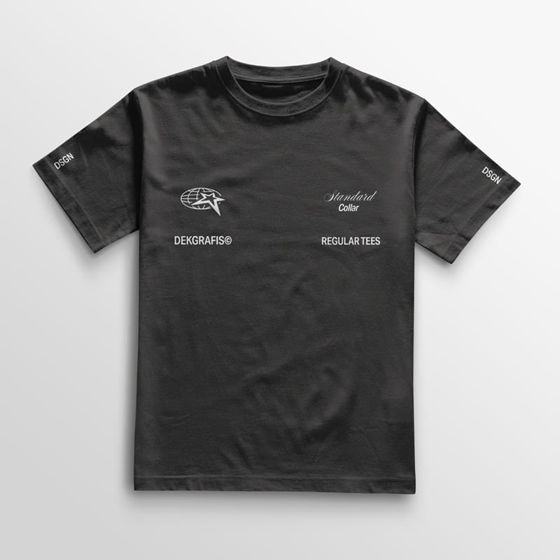 Regular Tees Standard Collar Mockup PSD