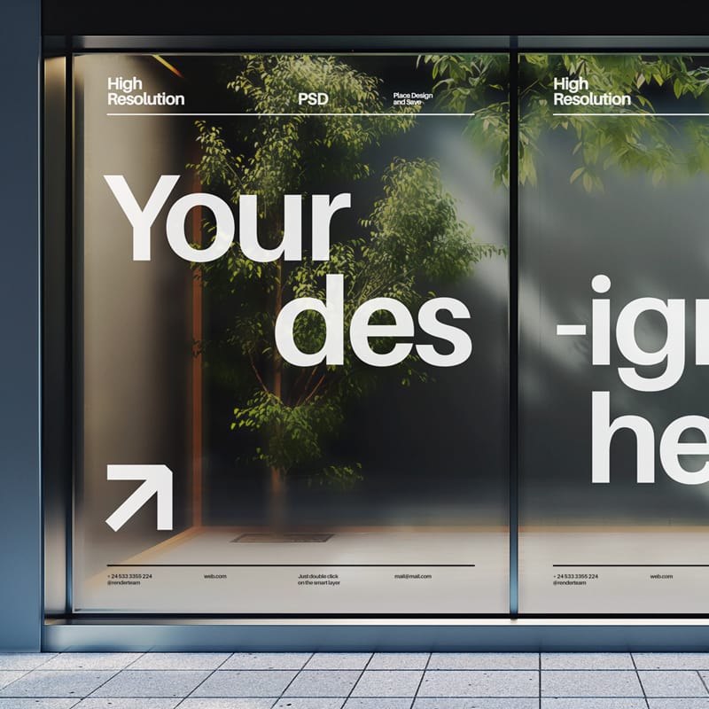 Shopfront Ad Mockup PSD