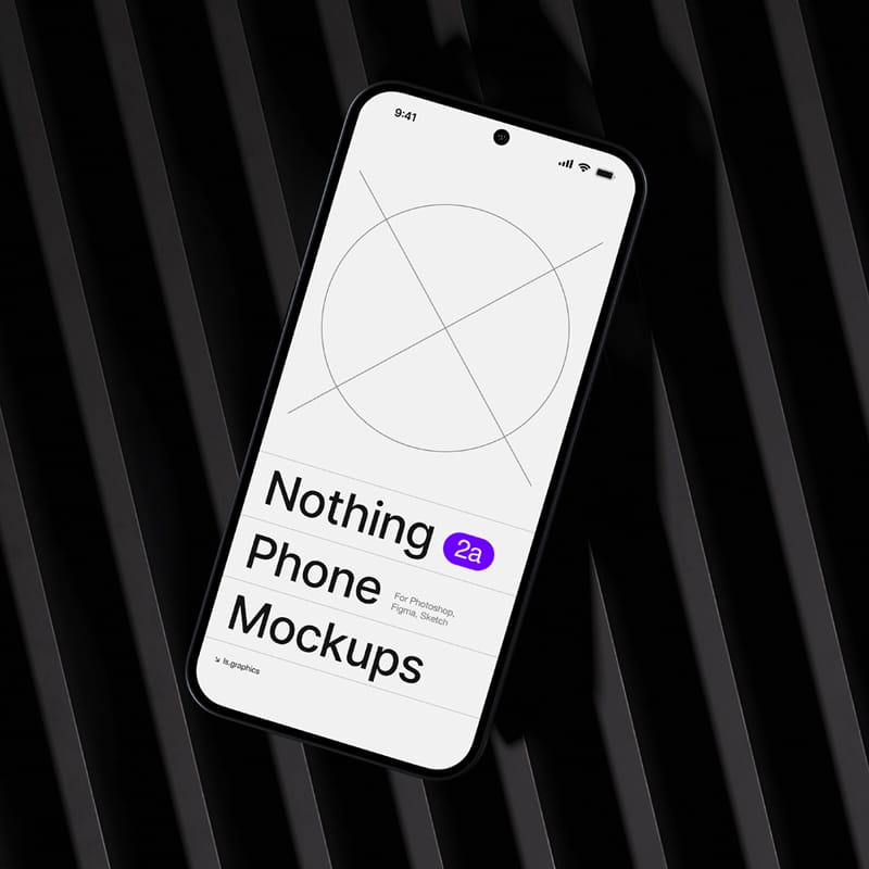 Sleek Nothing Phone (2a) Mockup PSD