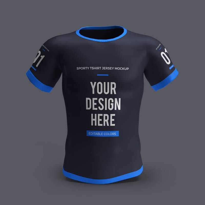 Sporty Tshirt Jersey Mockup Template PSD