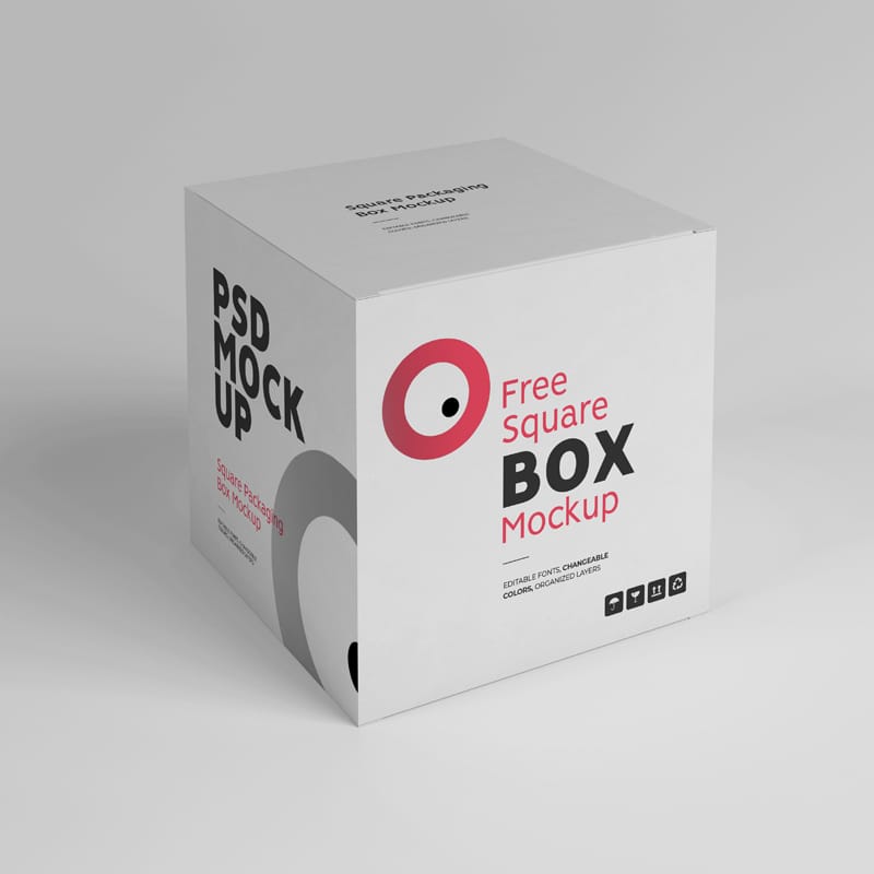 Free Square Box Packaging Mockup PSD » CSS Author