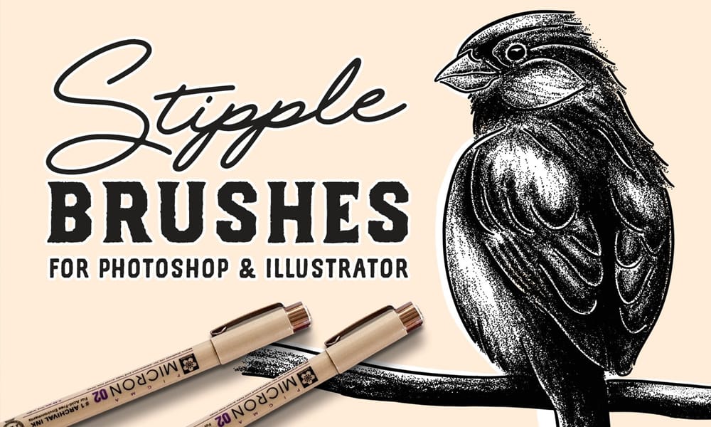 Stipple Brush Set for Photoshop and Illustrator