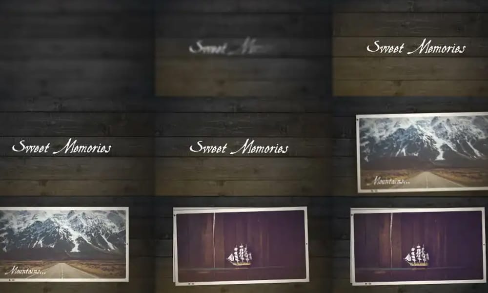 Soft nostalgic slideshow After Effects template.
