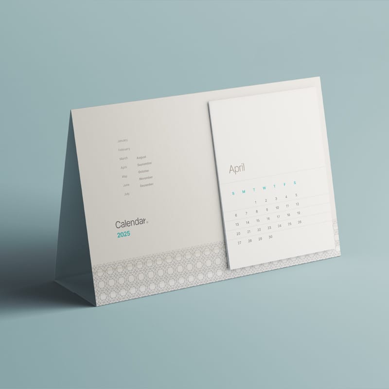 Tent Calendar Mockup Template PSD