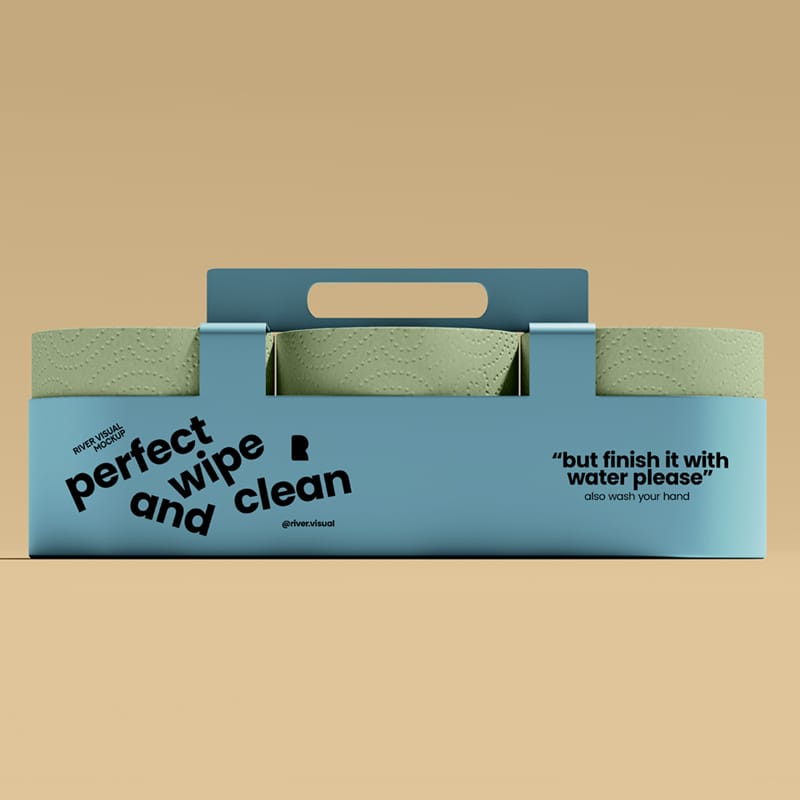 Toilet Paper Packaging Mockup PSD