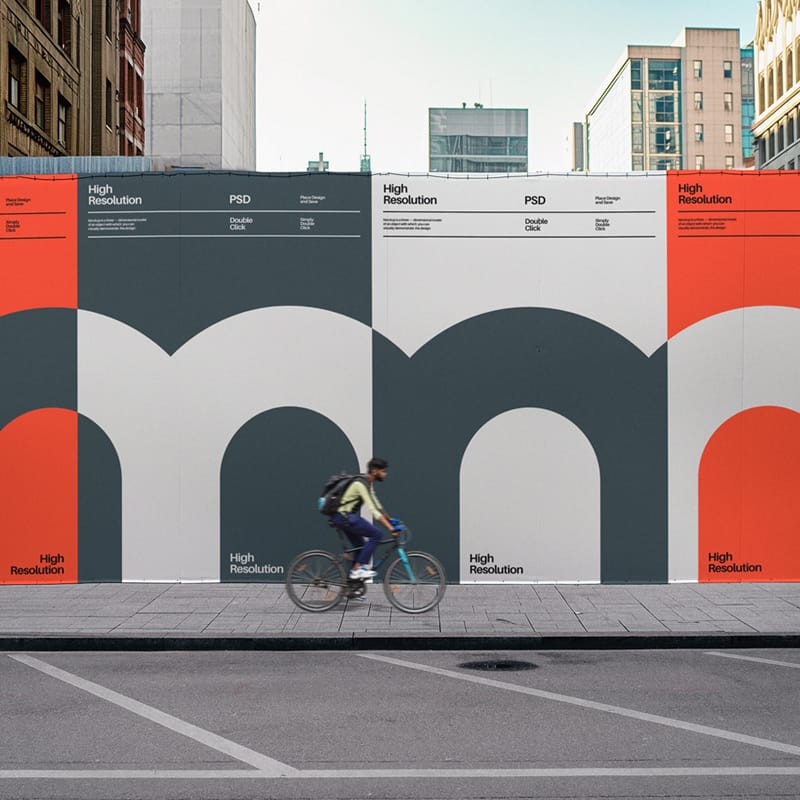 Urban Landscape Stretch Banner Mockup PSD