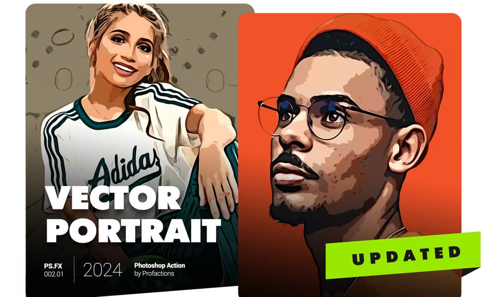 Vector Portrait Photoshop Action