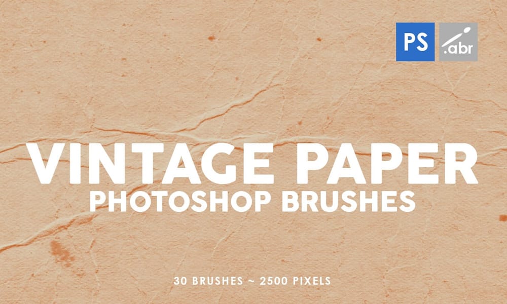 Vintage Paper Photoshop Stamp Brushes