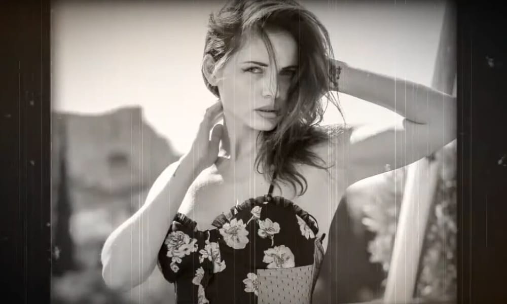 Vintage-style slideshow After Effects template.
