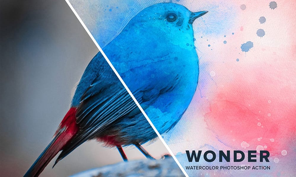 Wonder Watercolor Photoshop Action