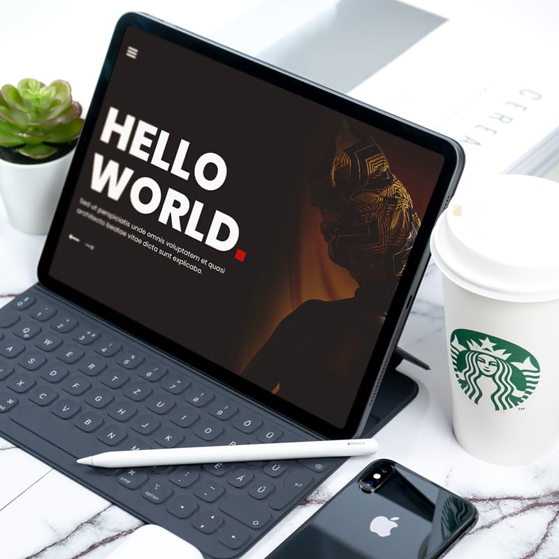 iPad Workspace Mockup PSD