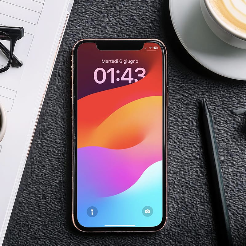 iPhone Mockup with Office Vibe PSD
