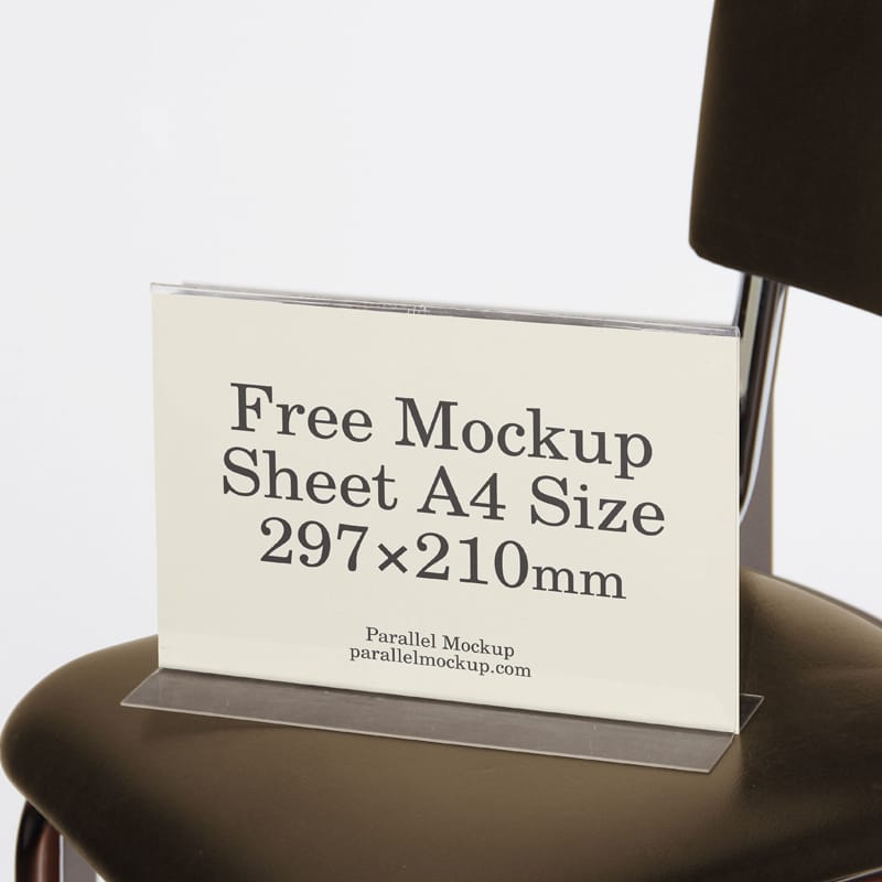 A4 Size Paper Sheet Mockup PSD