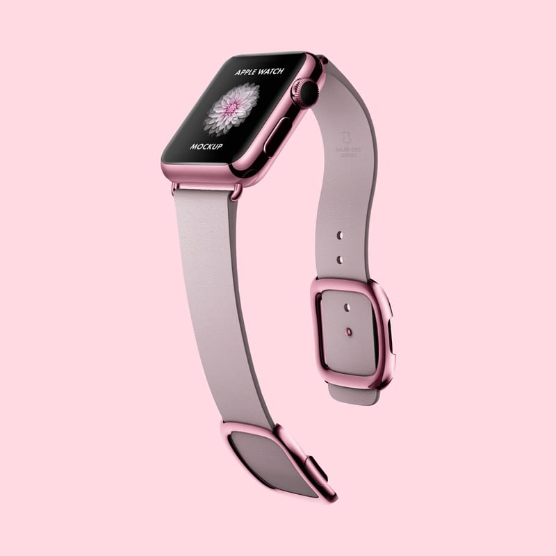 Brand Watch Mockup with Elegant Silver Strap PSD