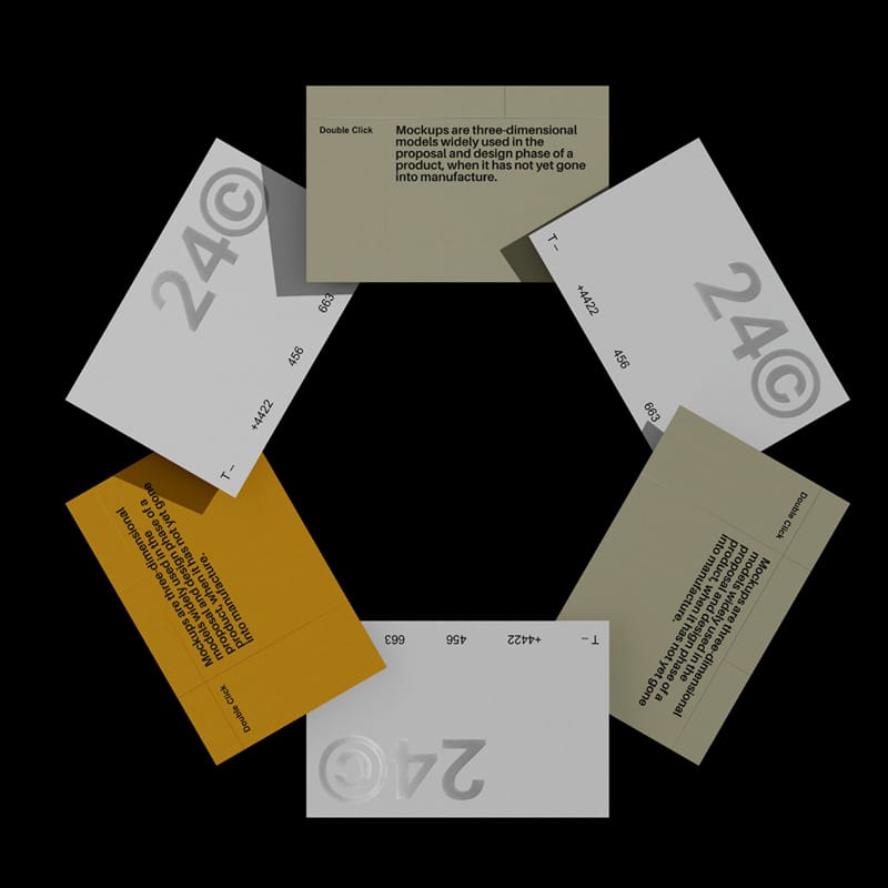 Business Cards Stationery Mockup PSD