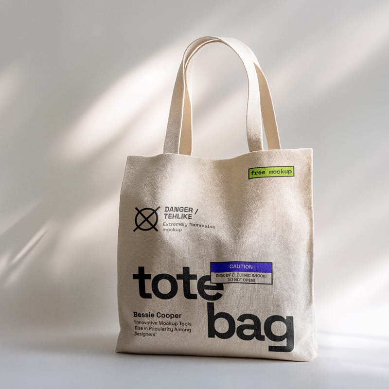 Fabric Shopper Bag Mockup PSD