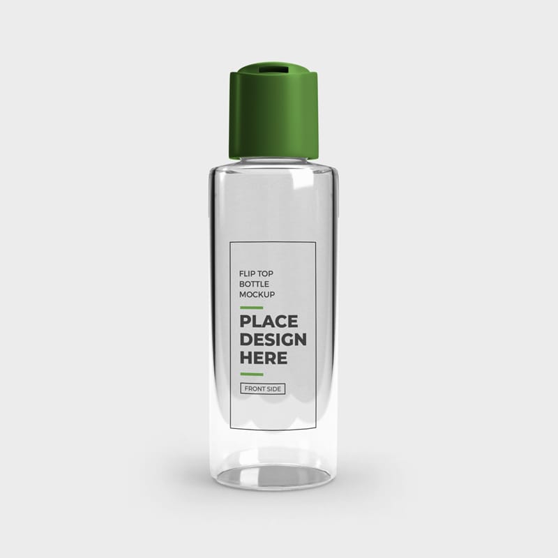 Flip Top Bottle Mockup Template PSD