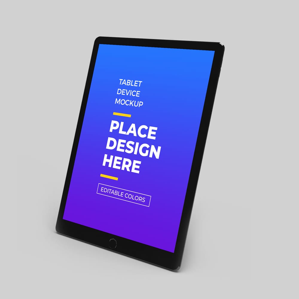 Free Apple iPad Tablet Mockup Template PSD