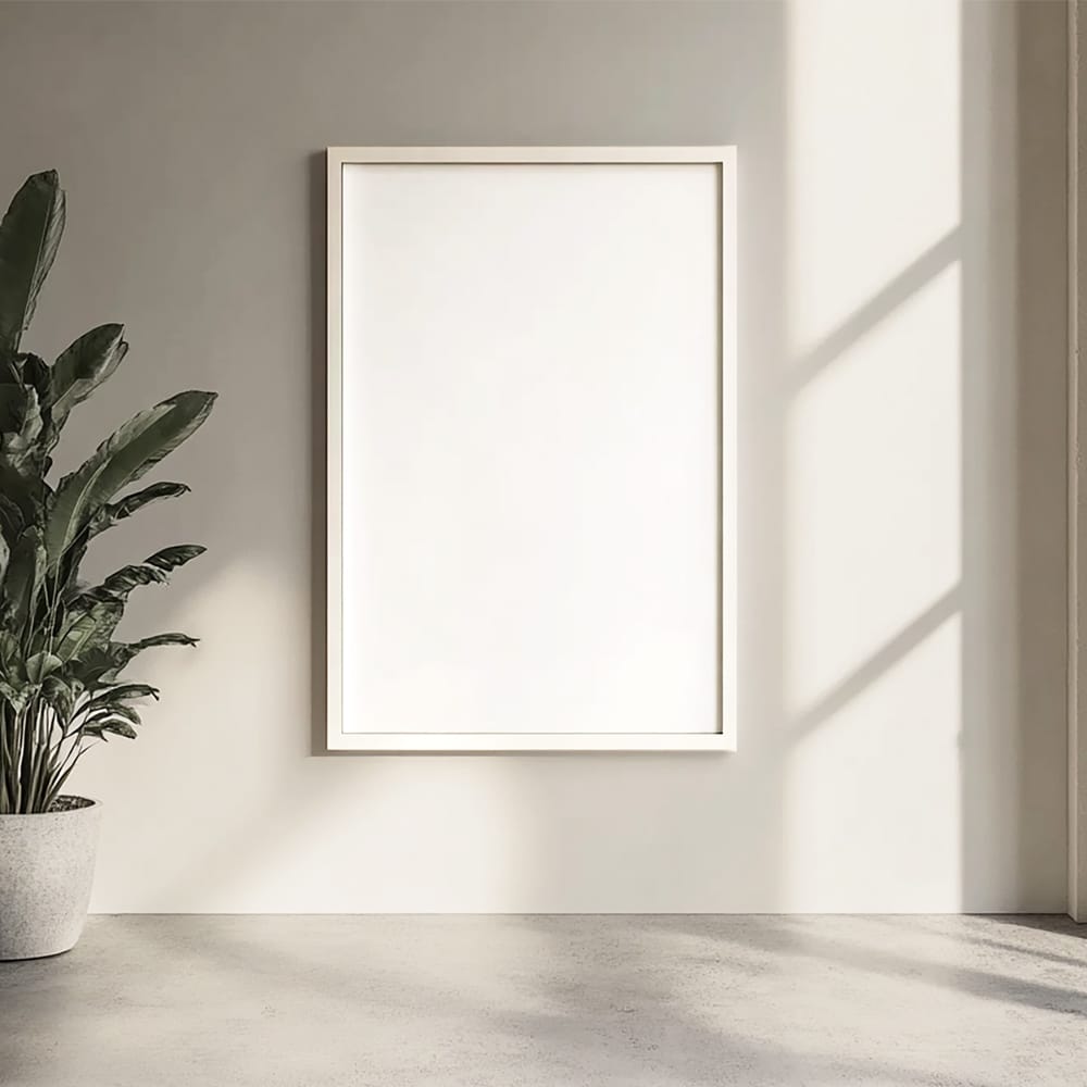 Free Artistic Frame Mockup with Luxury Interior PSD