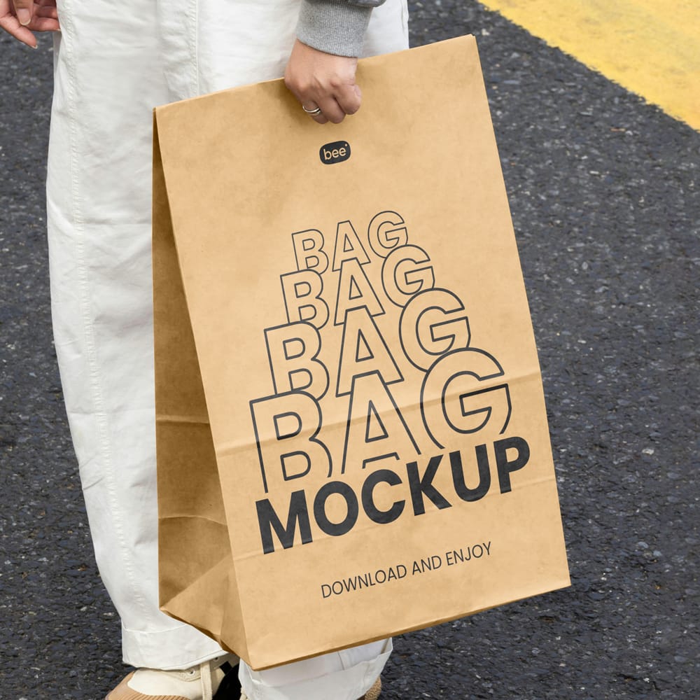 Free Big Bag Packaging Mockup PSD