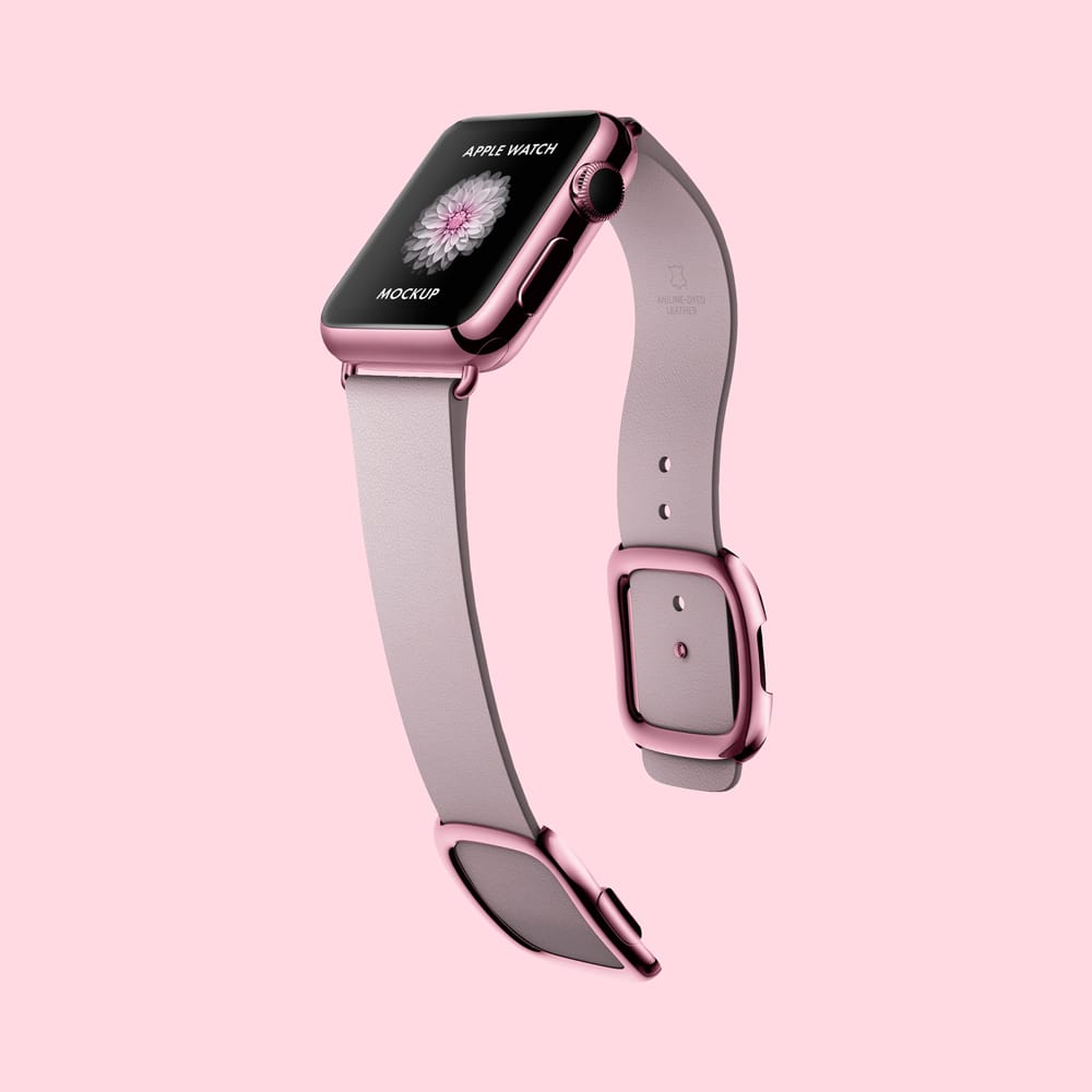 Free Brand Watch Mockup with Elegant Silver Strap PSD