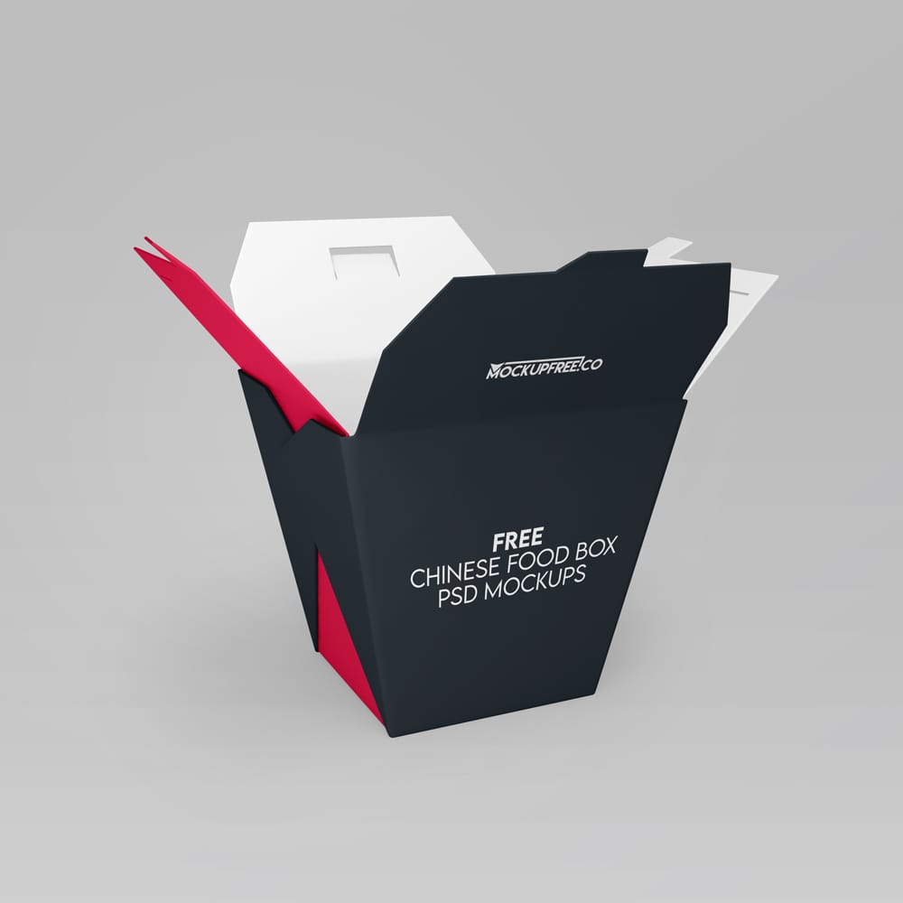 Free Chinese Food Box Mockups PSD