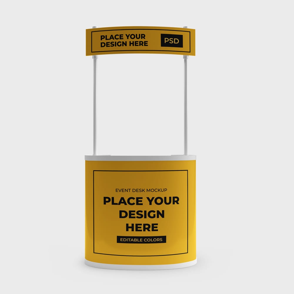 Free Event Desk Booth Mockup PSD