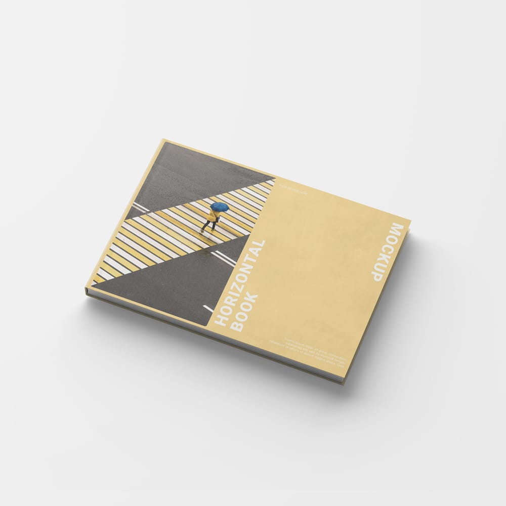 Free Horizontal Book Mockup PSD