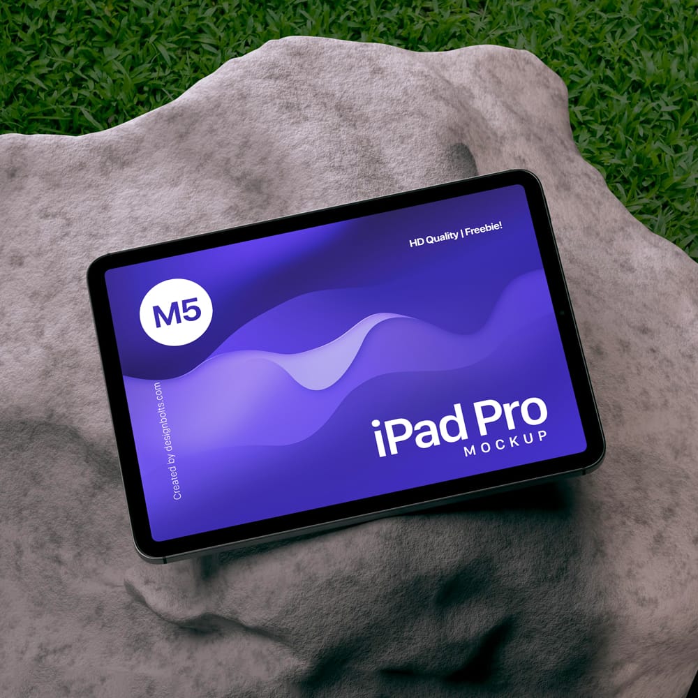 Free M5 iPad Pro 2025 Mockup PSD